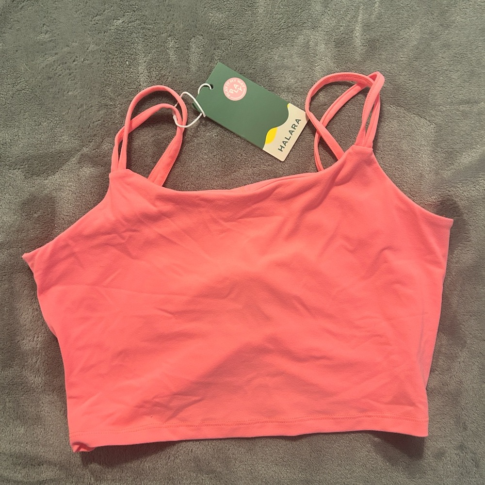 Halara twist back bra top size L BNWT